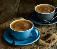 Blue Bowl Shaped Cup & Saucer